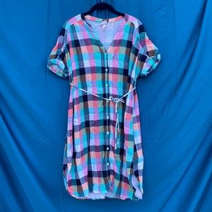 Isabel Maternity by Ingrid & Isabel multicolored plaid maternity tunic size L